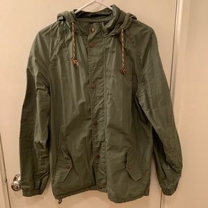 Forever 21 lightweight windbreaker, green, size XS